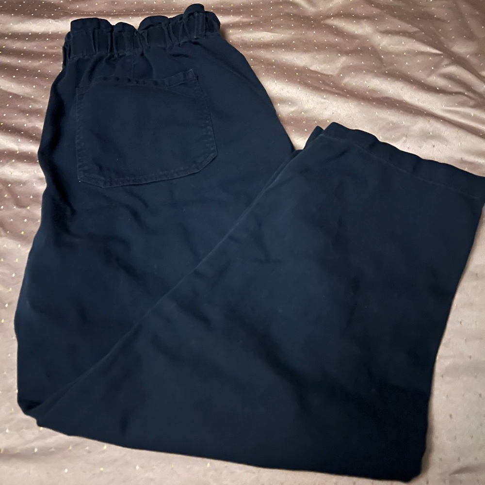 Time and Tru navy blue paper bag pants size 16